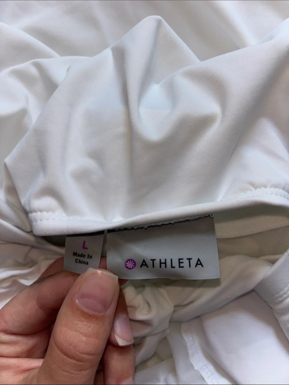 ATHLETA White Halter Swim Dress Size Large Like New
